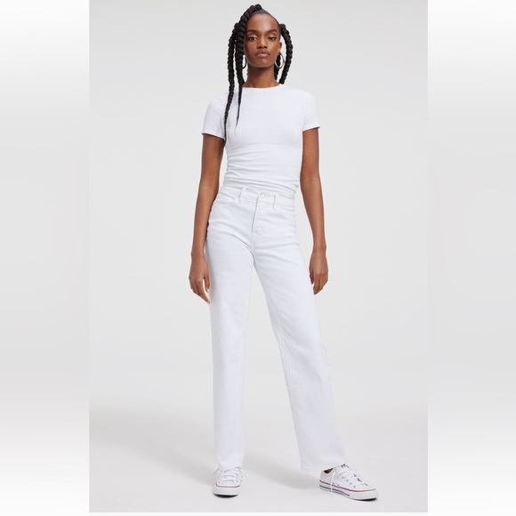 Good American Good 90’s White Jeans (size 10) - Picture 1 of 15